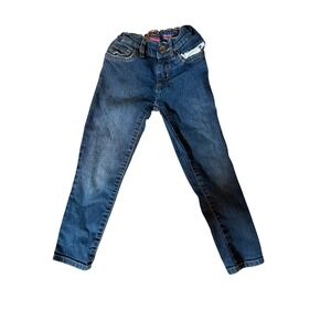 The Childrens Place Girls Super Skinny Dark Wash Denim Jeans Size 5 Adjustable